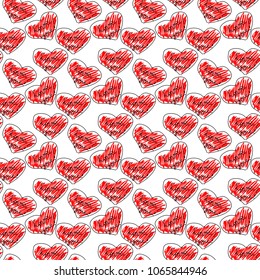 seamless backgroud with hearts 