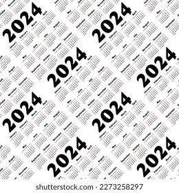 El contexto sin fisuras con el calendario de 2024 años.

