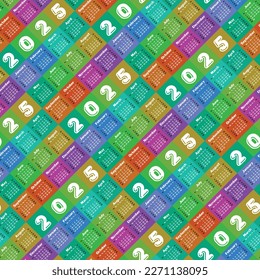 El contexto sin fisuras con el calendario de 2025 años.
