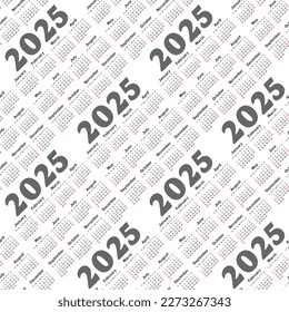 El contexto sin fisuras con el calendario de 2025 años.
