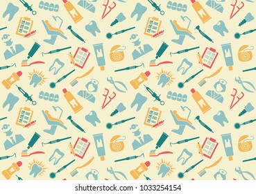 Seamless background about dentistry and dental care