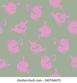 Seamless background with abstract animals.