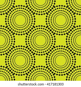 seamless background with abstract black circles