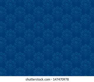 Seamless background - abstract blue flowers. EPS10 vector.