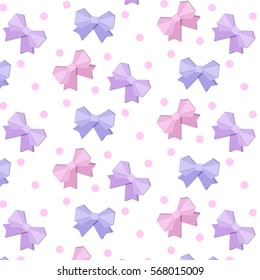 seamless background. abstract blue and pink paper ribbons. nice background for gift wrapping 