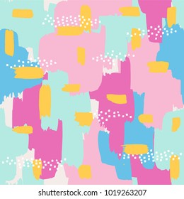 seamless background with abstract brush strokes ornament