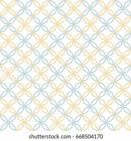 seamless background with abstract circled pattern with light colors