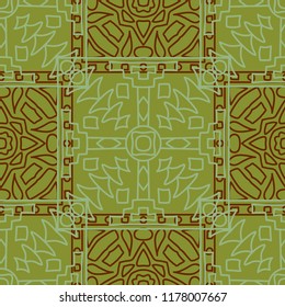 Seamless background.  Abstract color background for fabric or paper. Abstract geometrical ethnic ornament with northern motifs. Vector texture.