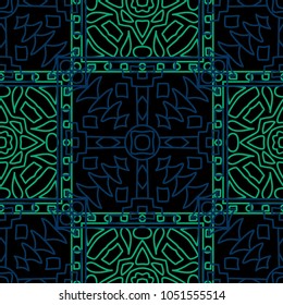 Seamless background.  Abstract color background for paper or cover. Abstract geometrical ethnic ornament with northern motifs. Vector texture.