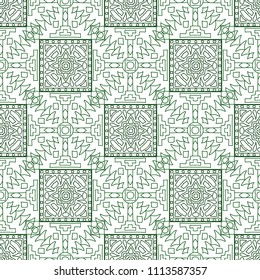 Seamless background.  Abstract color background for paper or cover. Abstract geometrical ethnic ornament with northern motifs. Vector texture.