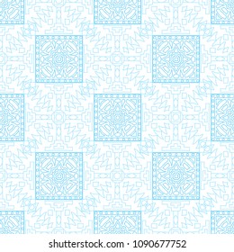 Seamless background.  Abstract color pattern for paper or cover. Abstract geometrical ethnic ornament with northern motifs. Vector texture.