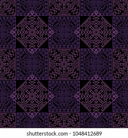 Seamless background.  Abstract color vector pattern for wallpaper or cloth design. Abstract geometrical ethnic ornament with northern motifs. Vector texture.