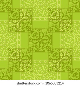 Seamless background.  Abstract color vector pattern for paper or cover. Abstract geometrical ethnic ornament with northern motifs. Vector texture.