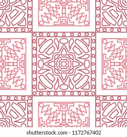 Seamless background.  Abstract color vector pattern for paper or cover. Abstract geometrical ethnic ornament with northern motifs. Vector texture.