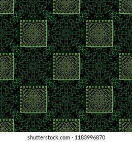 Seamless background.  Abstract color vector pattern for wallpaper or cloth design. Abstract geometrical ethnic ornament with northern motifs. Vector texture.