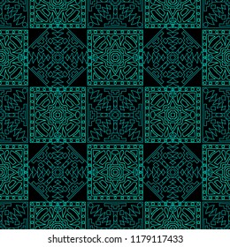 Seamless background.  Abstract color background for wallpaper or cloth design. Abstract geometrical ethnic ornament with northern motifs. Vector texture.