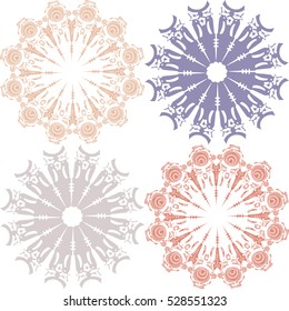 Seamless background with abstract colored snowflakes. Good to use for making wrapping paper, decorate you gifts and any other projects.