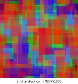 Seamless Background with Abstract Colorful psychedelic Geometric Pattern. 