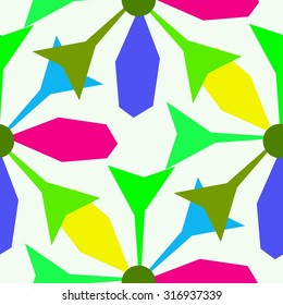 Seamless background with abstract colorful shapes. Vector illustration.