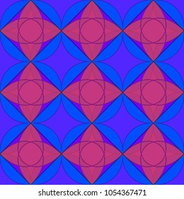 Seamless Background with Abstract Colorful Tile Geometric Pattern. Eps10, Contains Transparencies. Vector