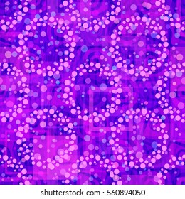 Seamless Background with Abstract Colorful Tile Geometric Pattern. Eps10, Contains Transparencies. Vector