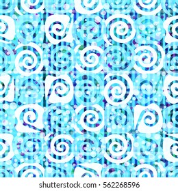 Seamless Background with Abstract Colorful Tile Geometric Pattern. Eps10, Contains Transparencies. Vector