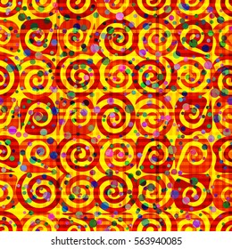 Seamless Background with Abstract Colorful Tile Geometric Pattern. Eps10, Contains Transparencies. Vector