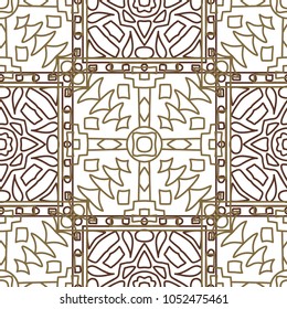 Seamless background.  Abstract colorful vector background for paper or cover. Abstract geometrical ethnic ornament with northern motifs. Vector texture.