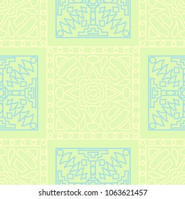 Seamless background.  Abstract colorful vector background for fabric or paper. Abstract geometrical ethnic ornament with northern motifs. Vector texture.