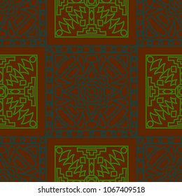 Seamless background.  Abstract colorful vector background for paper or cover. Abstract geometrical ethnic ornament with northern motifs. Vector texture.
