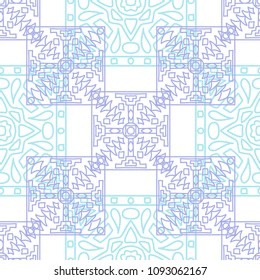 Seamless background.  Abstract colorful vector background for paper or cover. Abstract geometrical ethnic ornament with northern motifs. Vector texture.