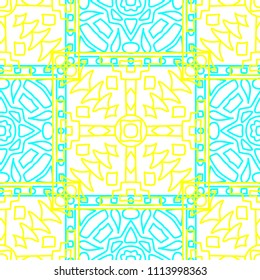 Seamless background.  Abstract colorful vector background for fabric or paper. Abstract geometrical ethnic ornament with northern motifs. Vector texture.