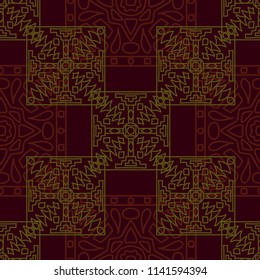 Seamless background.  Abstract colorful vector background for wallpaper or cloth design. Abstract geometrical ethnic ornament with northern motifs. Vector texture.