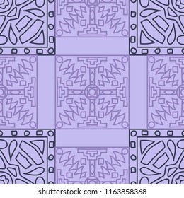 Seamless background.  Abstract colorful vector background for wallpaper or cloth design. Abstract geometrical ethnic ornament with northern motifs. Vector texture.