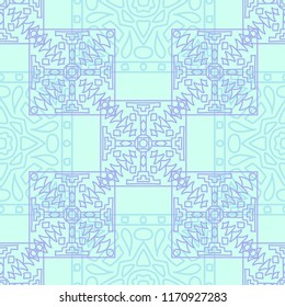 Seamless background.  Abstract colorful vector background for paper or cover. Abstract geometrical ethnic ornament with northern motifs. Vector texture.