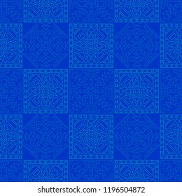Seamless background.  Abstract colorful vector background for wallpaper or cloth design. Abstract geometrical ethnic ornament with northern motifs. Vector texture.