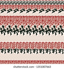 Seamless background with abstract contrasting elements in African style