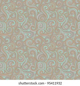 Seamless background with abstract curls