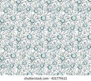 Seamless background with abstract dandelions. 