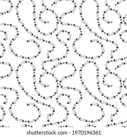 Seamless background of abstract decorative curves
