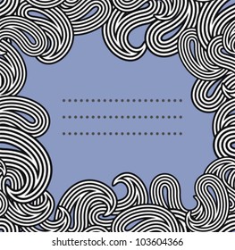 Seamless background with abstract design. Vector texture of waves.