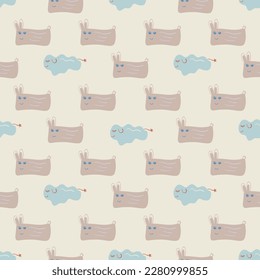 Seamless background with abstract elements. Colorful graphic design. Modern minimal style texture for surface design, web, wrapping paper, scrapbook.