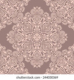 Seamless background with abstract ethnic pattern. Vector illustration.