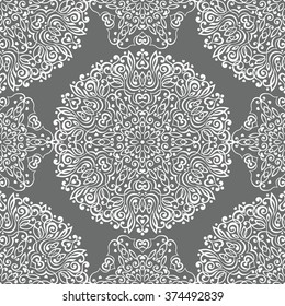 Fondo sin inconvenientes con un patrón étnico abstracto. Ilustración vectorial.