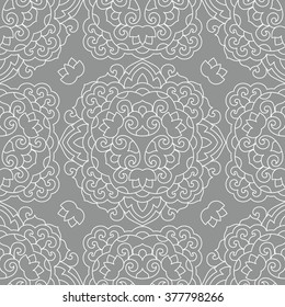 Seamless background with abstract ethnic pattern. Vector illustration.