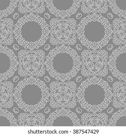 Seamless background with abstract ethnic pattern. Vector illustration.