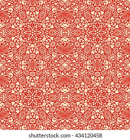 Seamless background with abstract ethnic pattern. Vector illustration.