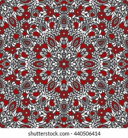 Seamless background with abstract ethnic pattern. Vector illustration.