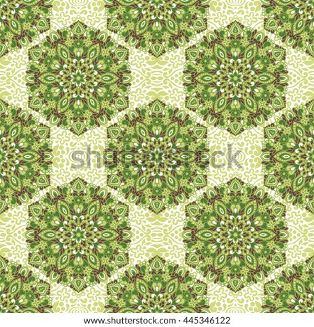Seamless background with abstract ethnic pattern. Vector illustration.