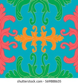 Seamless background with abstract figures from the leaves